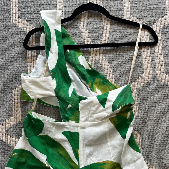 NWT FARMRio White Monstera One Shoulder Jumpsuit - Picture 8 of 8